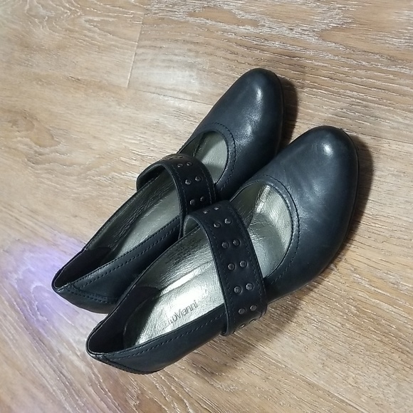 Roberto Vianni Shoes - (EU37) Roberto Vianni Leather Mary Jane Wedge Heels